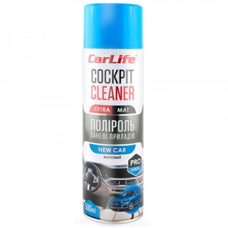 Полироль пластика CarLife Cockpit Cleaner EXTRA MAT новая машина CF524 500мл