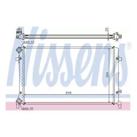 Радиатор охлаждения двигателя NISSENS 65277A