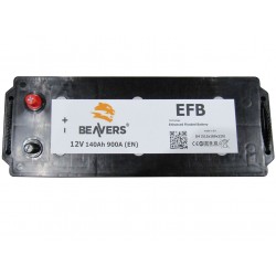 Аккумулятор залитый 6СТ-140 BEAVERS ASIA EFB (800А) (L+)