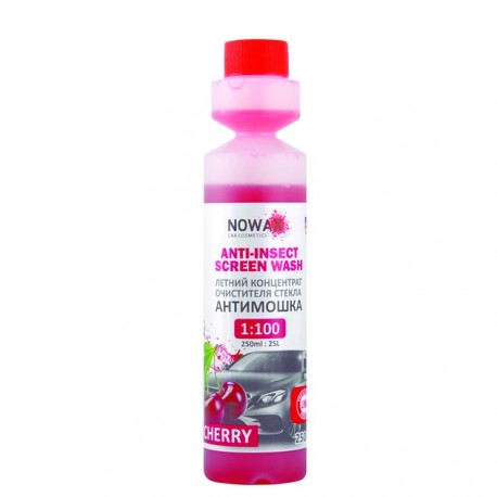 Омивач літній NOWAX Anti-Insect Screen Wash вишня NX25225 250мл (концентрат 1:100)