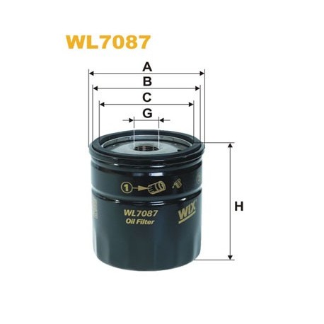 Фильтр масляный WIX WL7087