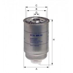 Фильтр тонкой очистки топлива с отстойником H70WK02