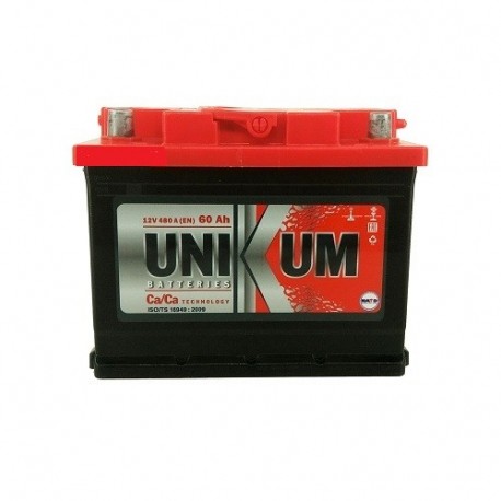 Аккумулятор залитый 6СТ-60 UNIKUM (480А) (R+)
