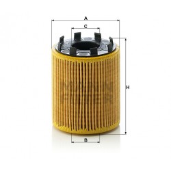 Фільтр масляний двигуна FIAT DOBLO 04-, OPEL ASTRA H 05- 1.3 CDTI HU713/1X (пр-во MANN)