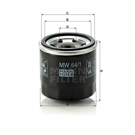 Фильтр масляный двигателя MW64/1 (пр-во MANN)