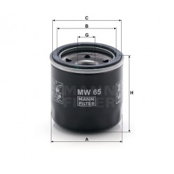 Фильтр масляный двигателя MW65 (пр-во MANN)
