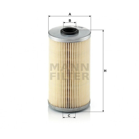 Фильтр топливный OPEL MOVANO, RENAULT MASTER 1.9-2.5 D P726X (пр-во MANN)