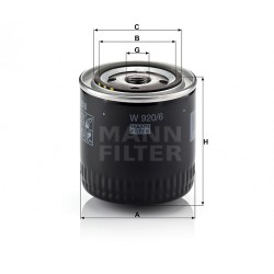 Фильтр масляный двигателя W920/6 (пр-во MANN)
