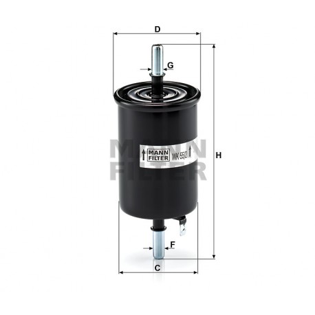 Фильтр топливный CHEVROLET AVEO WK55/2 (пр-во MANN)