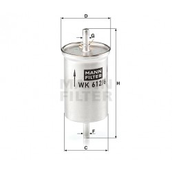 Фільтр паливний SMART FORTWO 800 Cdi 99-07 WK612/6 (пр-во MANN)