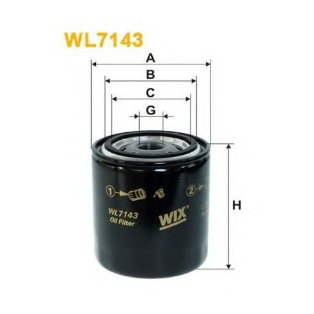 Фильтр масляный NISSAN WIX WL7143 (OP581)