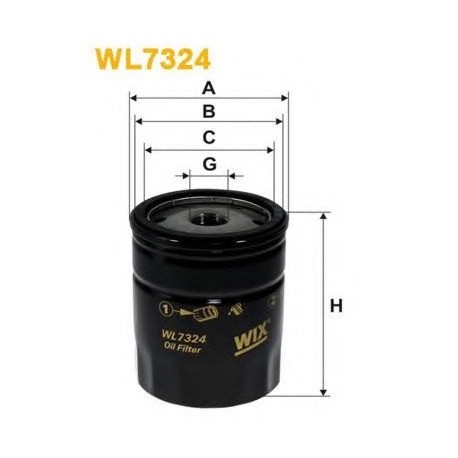 Фильтр масляный FIAT WL7324 (OP537) WIX