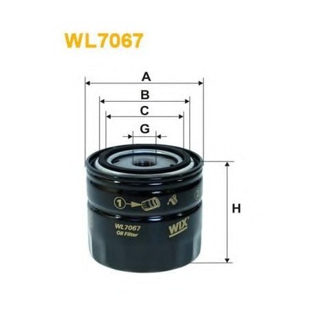 Фильтр масляный ВАЗ 2101-07 2121 (высокий 95мм) WL7067 (OP5201) WIX