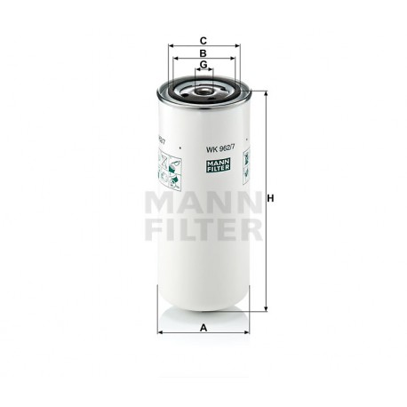 Фильтр топливный низкого давления Mann WK 962/7 VOLVO FH, FL, FM