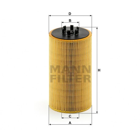 Фильтрующий элемент масляного фильтра MANN HU 13 125 X MAN TGA, Neoplan