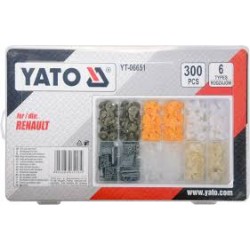 YT - 06651 Набір кріплень для автосалонної обшивки RENAULT, 360 шт YATO