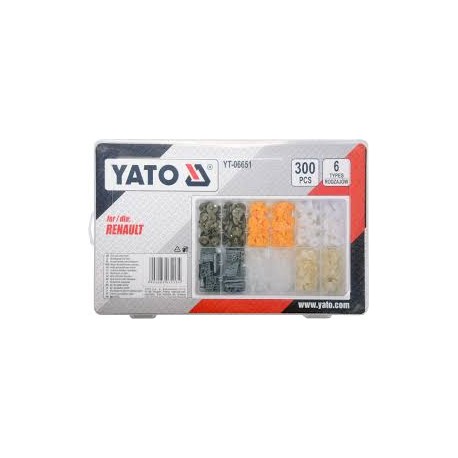 YT-06651 Набор креплений для автосалонной обшивки RENAULT, 360 шт YATO